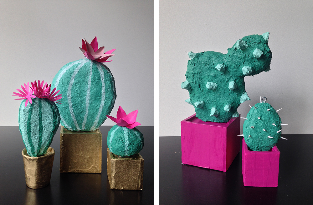 Paper-mache Cacti for Hello!Lucky | Bramble Workshop
