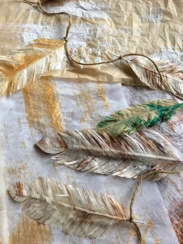Bramble Workshop for LGM | Painted Tissue Feathers
