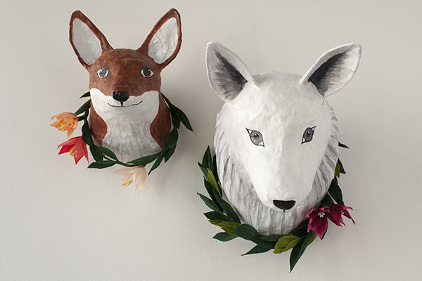 Paper Mache Animal Heads | Bramble Workshop